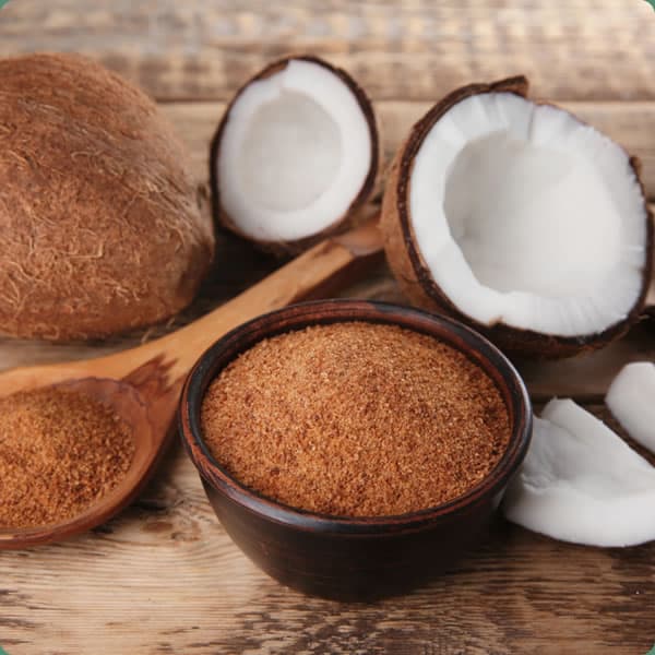 Coconut sugar is a less processed sugar option for people with a compromised liver.